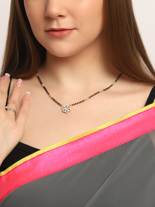 Spangel Fashion  old Plated American Diamond Mangalsutra in Wedding Design for Women