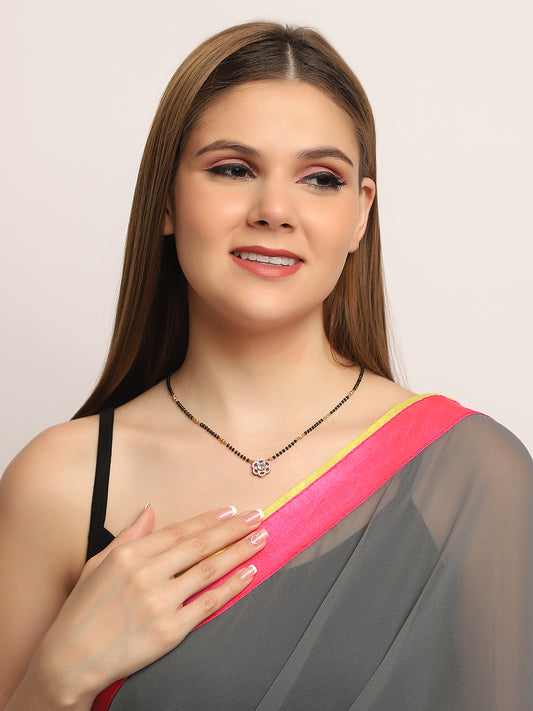 Spangel Fashion  old Plated American Diamond Mangalsutra in Wedding Design for Women
