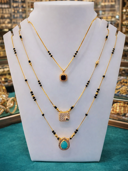 Bridal Special Gold Plated Mangalsutra Combo Set