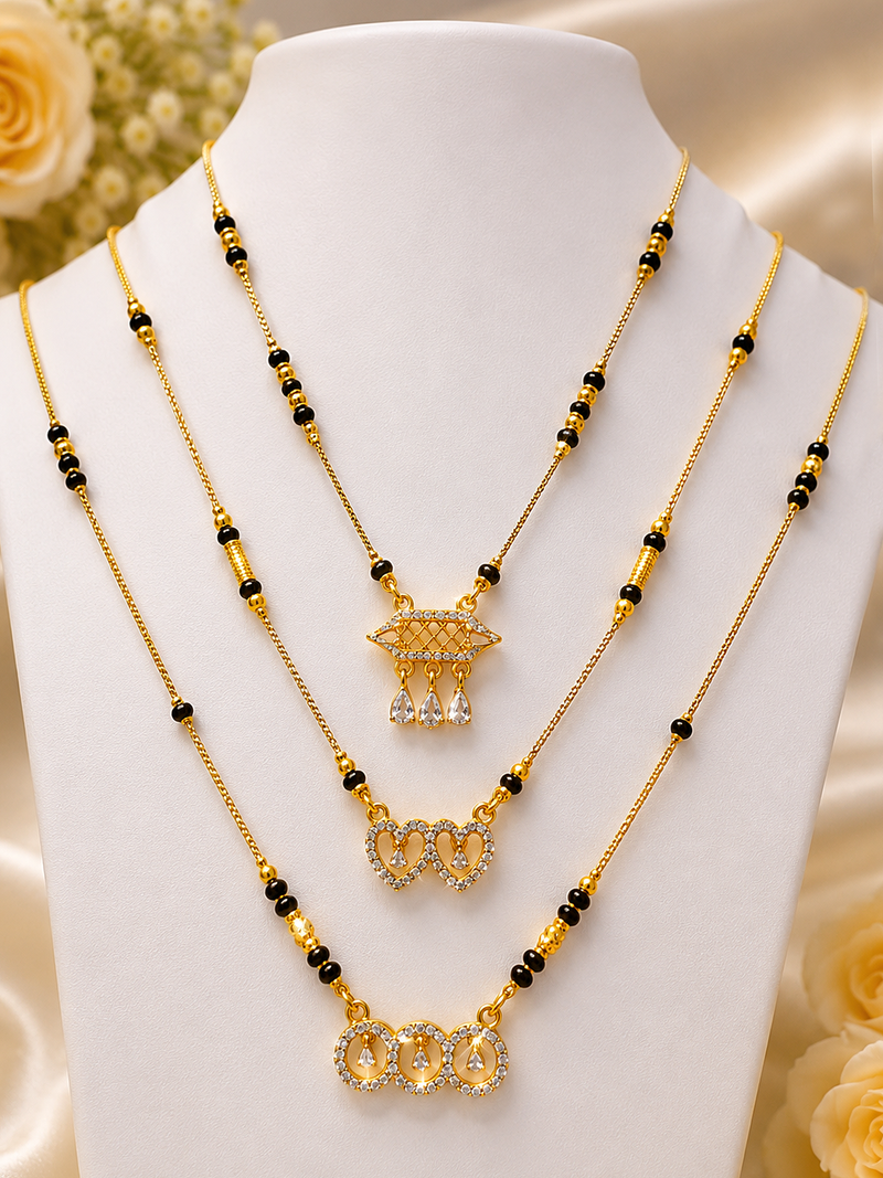Premium Mangalsutra Trio Set – Perfect Gift for Women