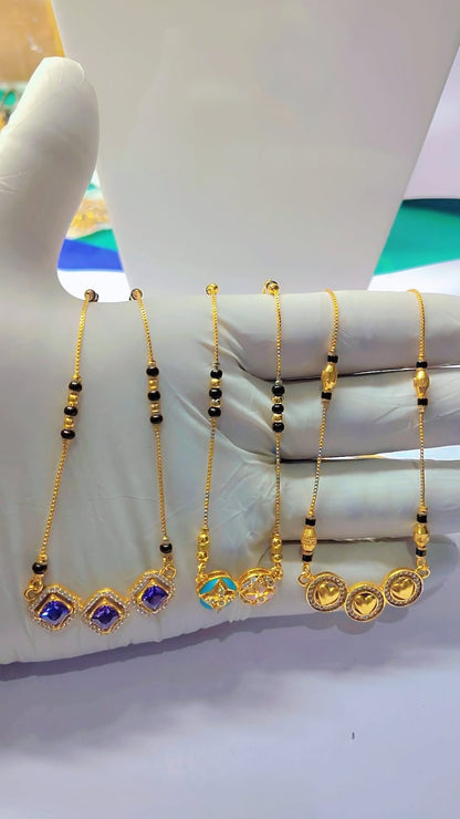Bridal Special Gold Plated Mangalsutra Combo Set
