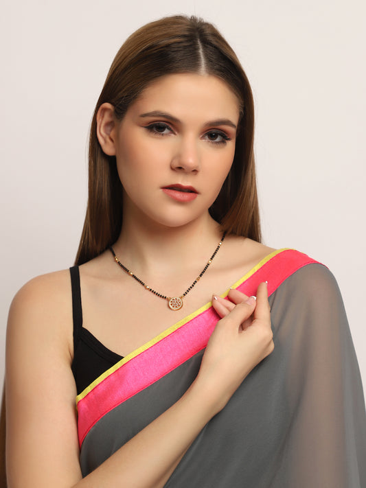 Versatile Gold Plated Round American Diamond Mangalsutra