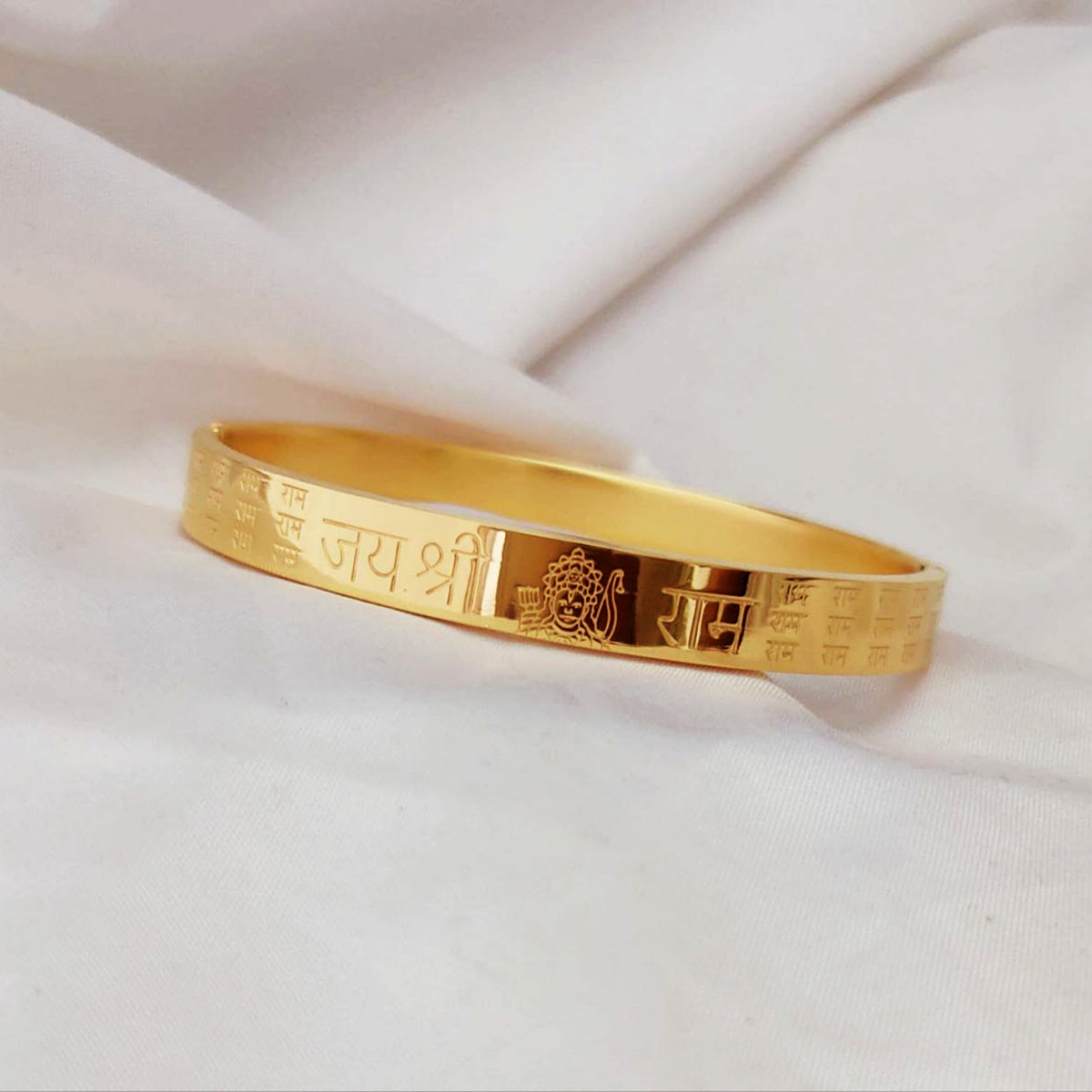 Jai Shree Ram Kada – IGP Gold Plated Devotional Kada for Strength & Protection