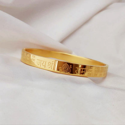 Jai Shree Ram Kada – IGP Gold Plated Devotional Kada for Strength & Protection