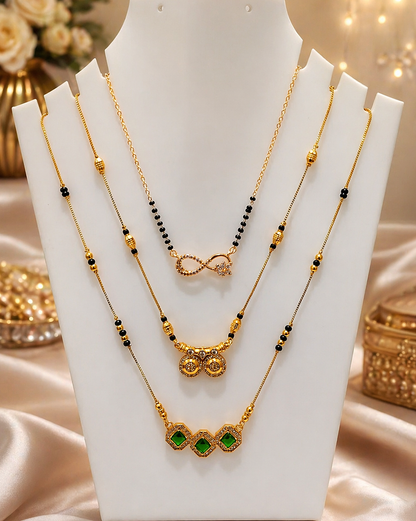 Elegant Gold Plated Mangalsutra Set for Women