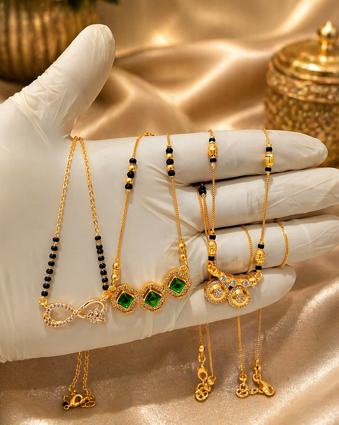 Elegant Gold Plated Mangalsutra Set for Women