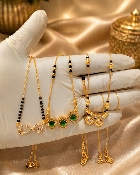 Elegant Gold Plated Mangalsutra Set for Women