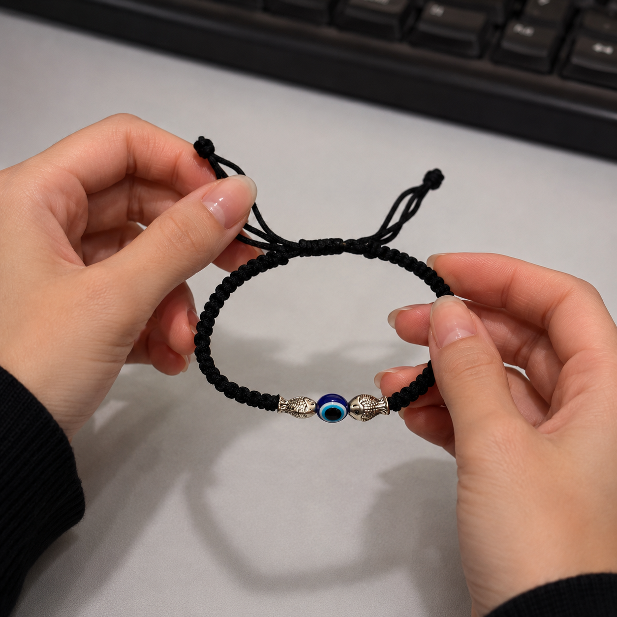 Unisex Evil Eye Bracelet Combo (Set of 2) – Protective Charm Couple Bracelets