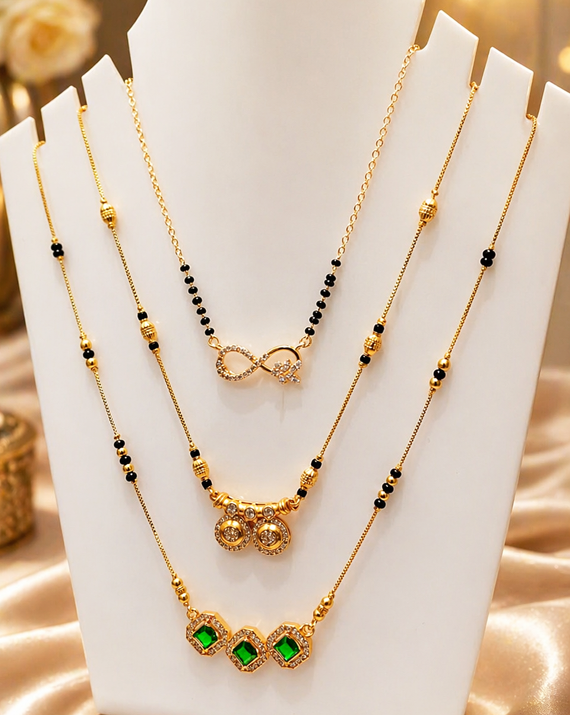 Elegant Gold Plated Mangalsutra Set for Women