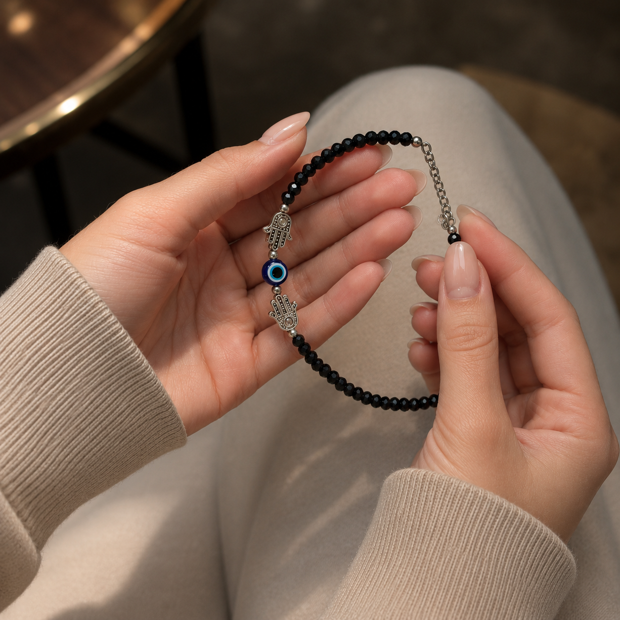 Unisex Evil Eye Bracelet Combo (Set of 2) – Protective Charm Couple Bracelets