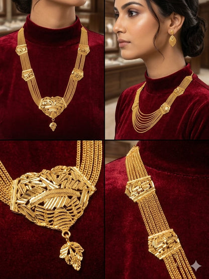 Designer Gold Look Necklace Set | Bridal & Festive Jewellery for Women