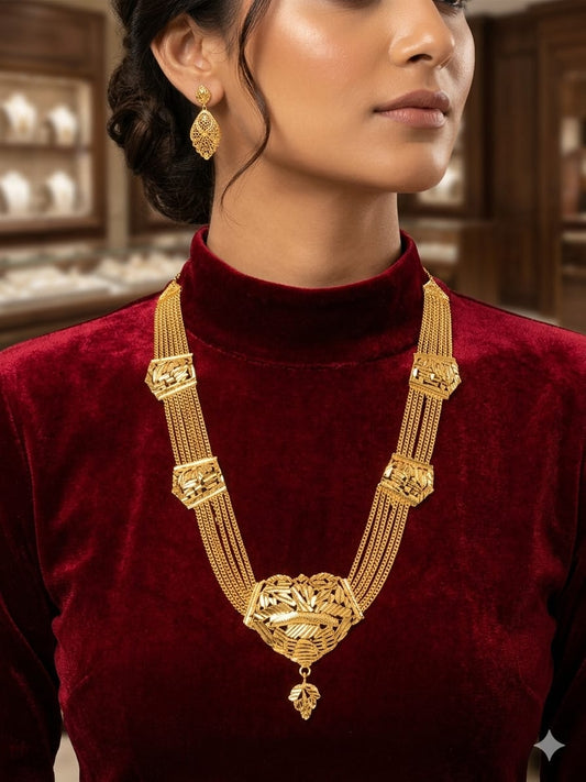Designer Gold Look Necklace Set | Bridal & Festive Jewellery for Women